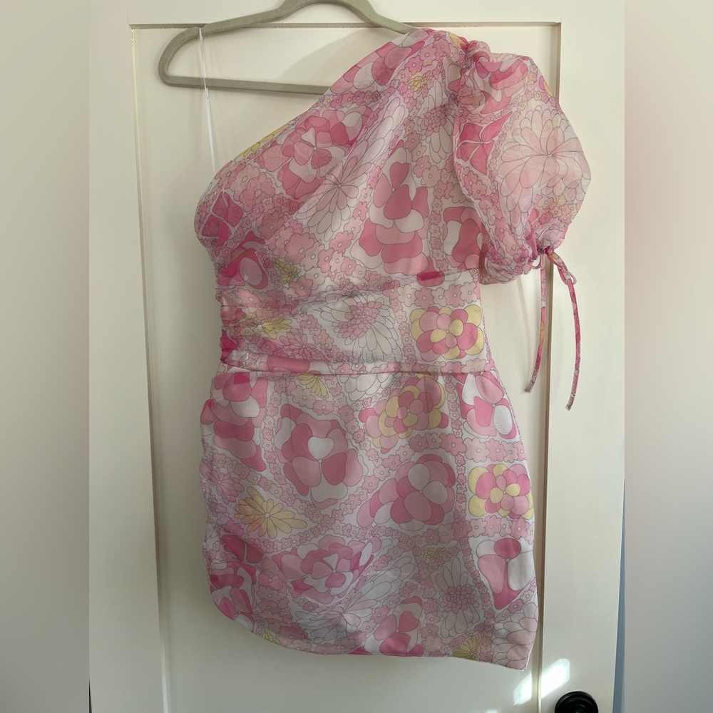 Amanda Uprichard Floral ruched Mini-Dress